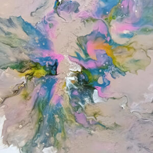 Tableau Craquelé - Délicatesse et Cosmos