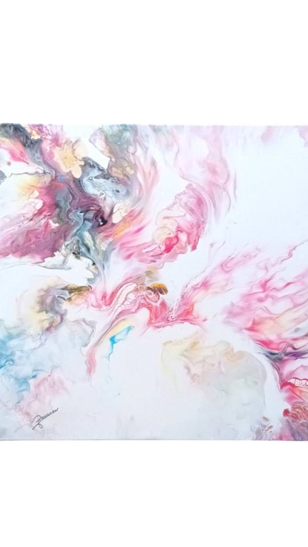 Tableau Ondes Rosées - Poésie et Douceur