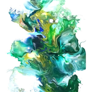 Tableau Émeraude – Abstrait – Harmonie et Vitalité