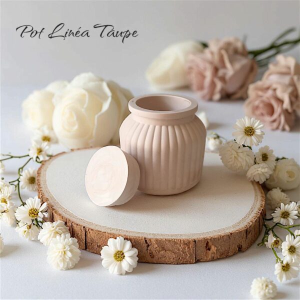Pot Linéa Taupe Clair - Simplicité et Elégance
