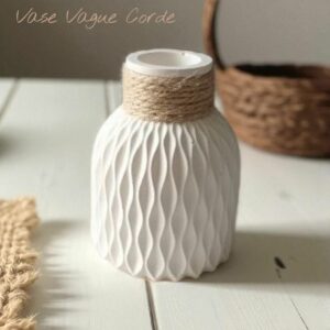 Vase Vague - Sophistiqué et Ondulation - corde