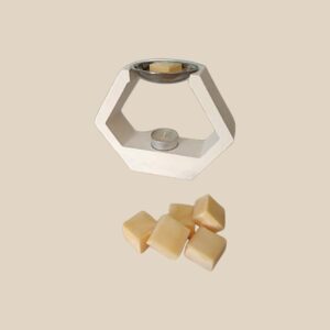 Fondant parfumé carré Fleur de Coton artisanal en cire végétale de soja – ARTIS-ÂME