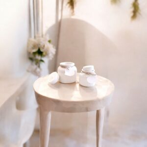 Pot Linéa Duo - objet en plâtre