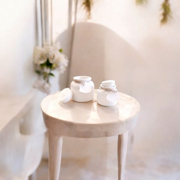 Pot Linéa Duo - objet en plâtre