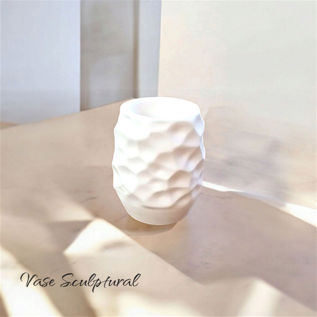 Vase Sculptural en plâtre fait main Artis-Âme
