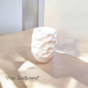 Vase Sculptural en plâtre fait main Artis-Âme
