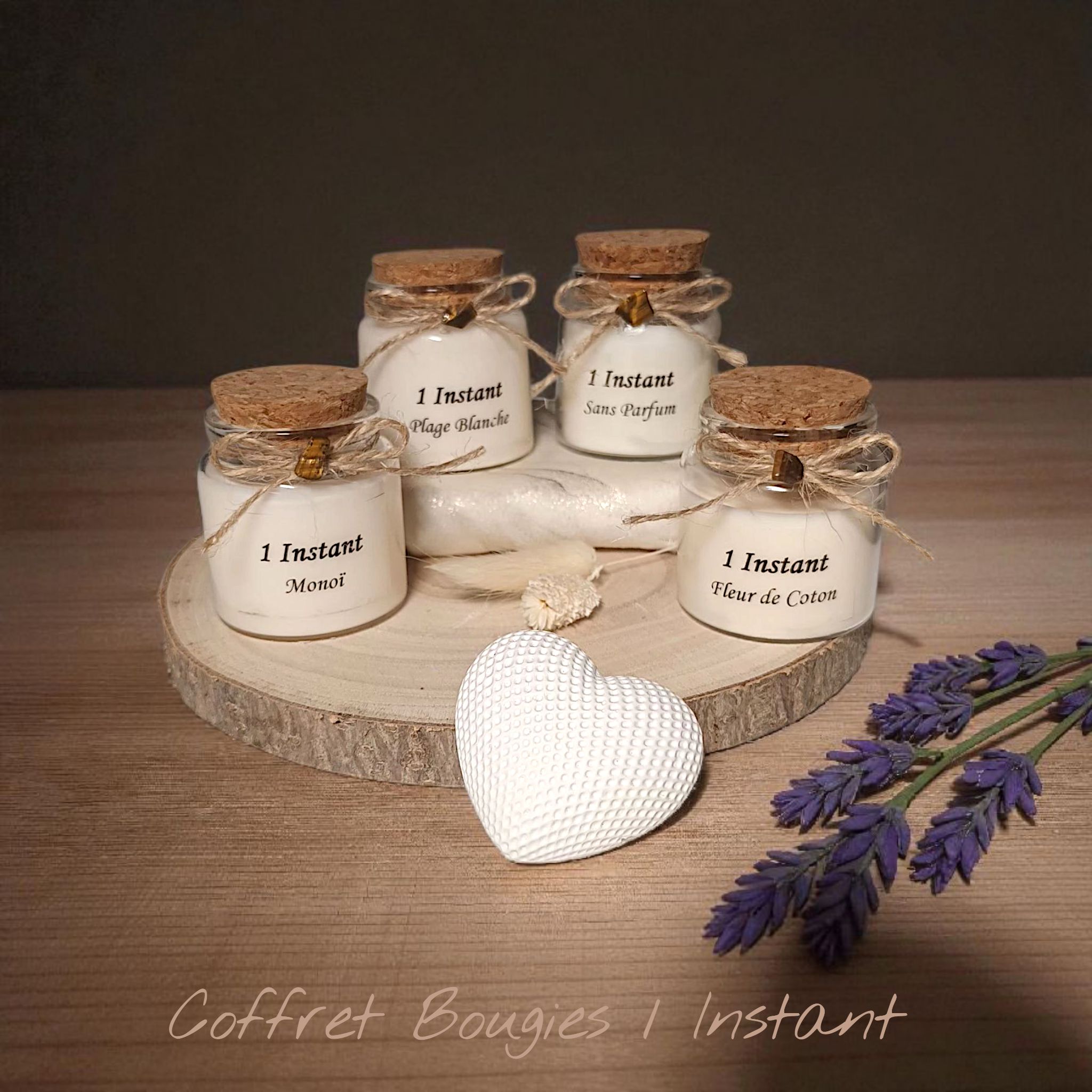 Coffret de Mini Bougies "1 Instant" – Artisanales et Naturelles (4 x 50 ml)