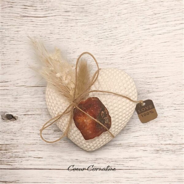 Coeur Cornaline - Vitalité et Confiance
