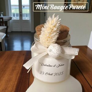 Bougie Mini Pureté - Cadeau et Invités