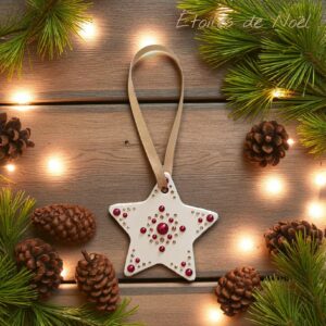 Etoile Strass Rouge 6 - Fêtes et Noël