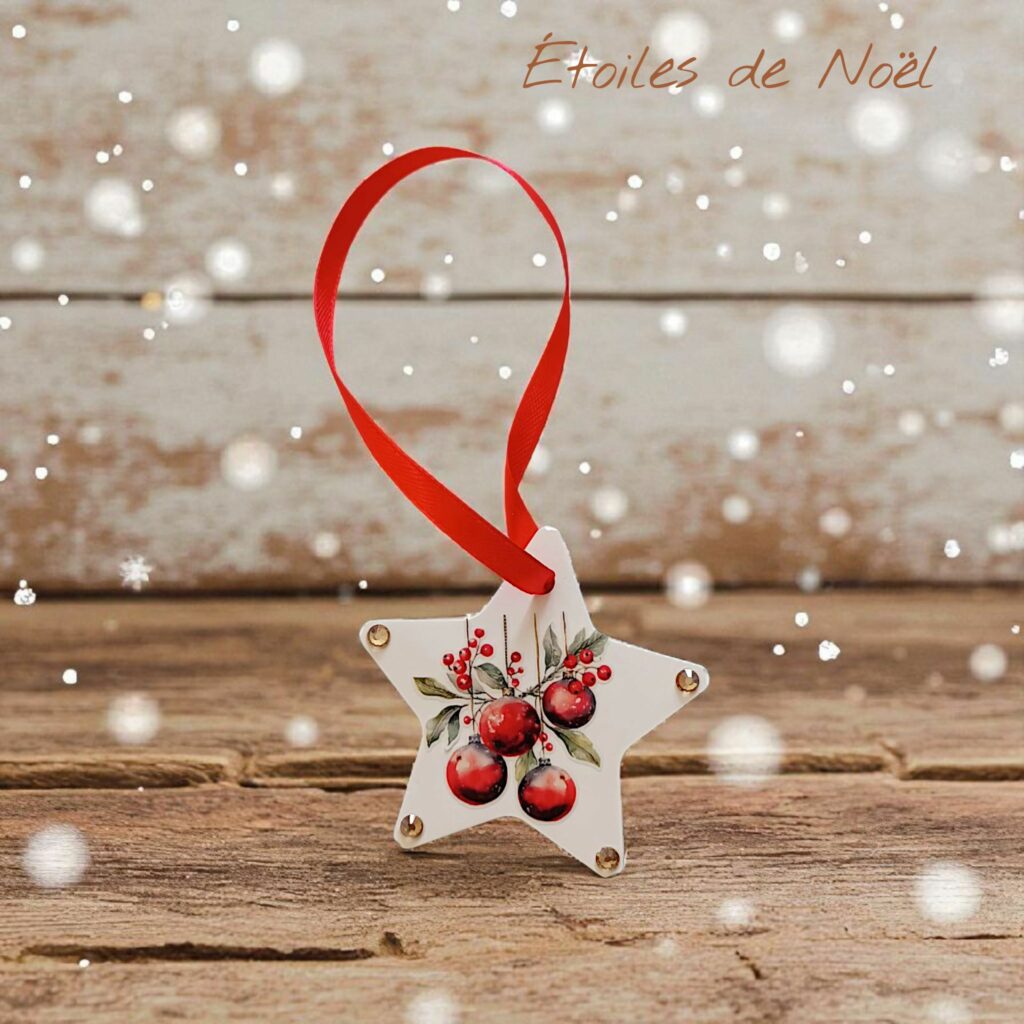 Etoile Boules rouges 3 - Sapin et FĂȘtes