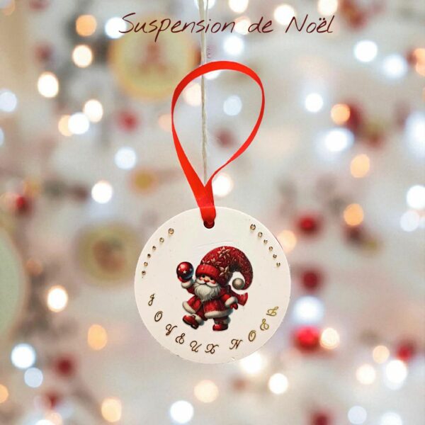 Suspension Joyeux Noël 3 – Sapin et Fêtes