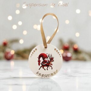 Suspension Renne et Strass 5 – Magie de Noël