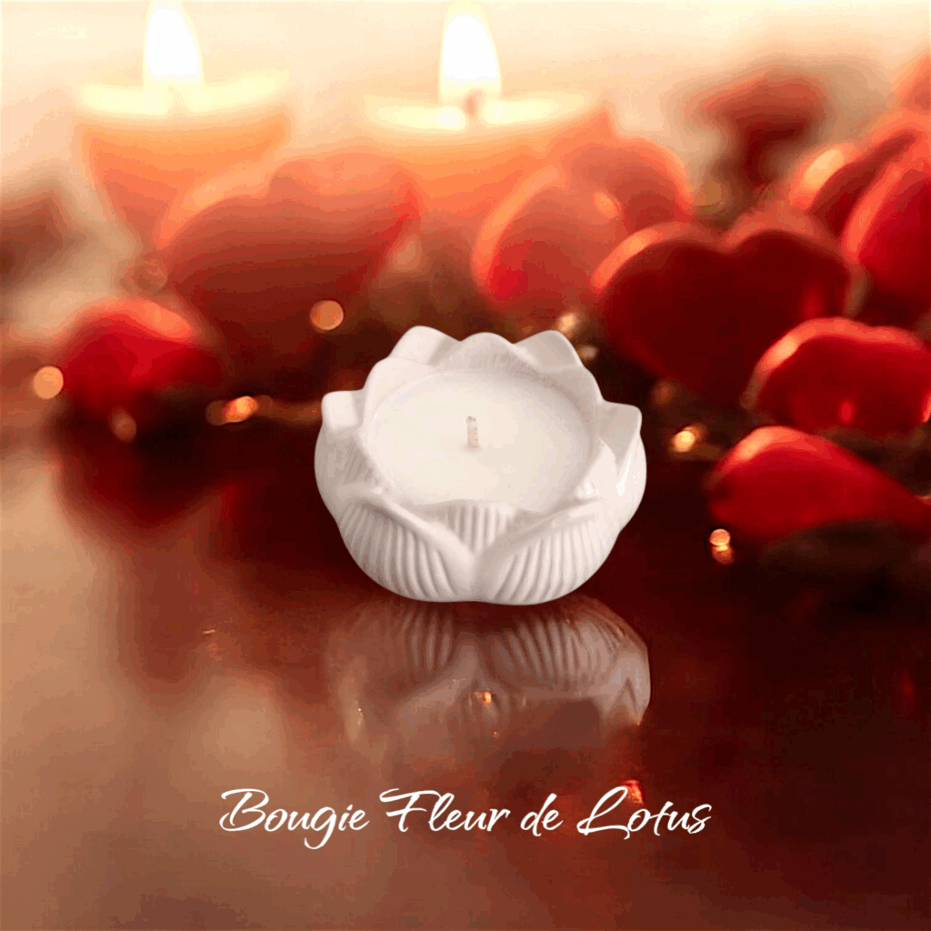 Lot de 2 bougies artisanales – Pot Fleur de Lotus & sans parfum | Artis-Âme