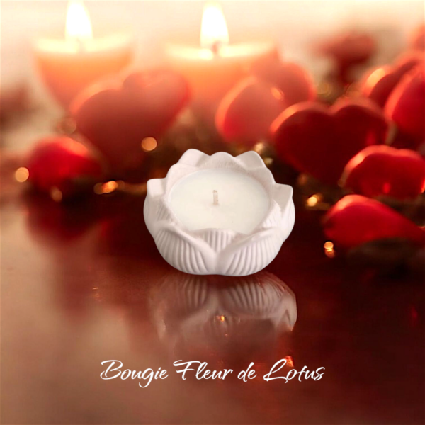 Lot de 2 bougies artisanales – Pot Fleur de Lotus & sans parfum | Artis-Âme