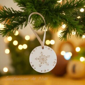 Suspension de Noël 15 - Plâtre et Strass