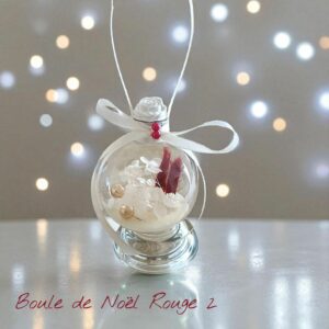 Boule Rouge de Noël 2 - Décoration et Fêtes