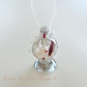 Boule Rouge de Noël 4 - Elégance Florale