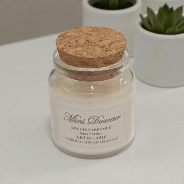 Mini Douceur - Bougie sans parfum - Cire de Soja - Élégance et Douceur