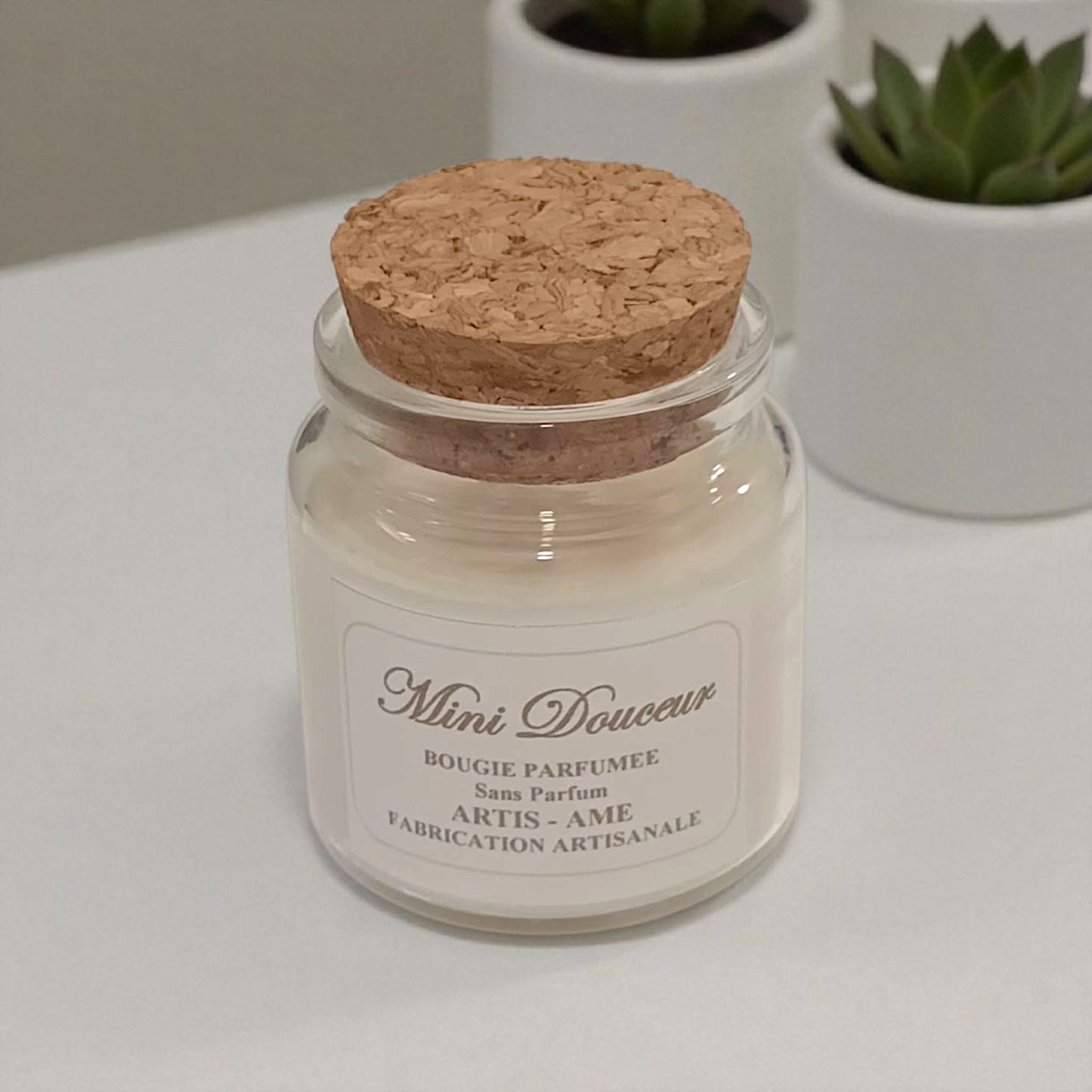 Mini Douceur - Bougie sans parfum - Cire de Soja - Élégance et Douceur