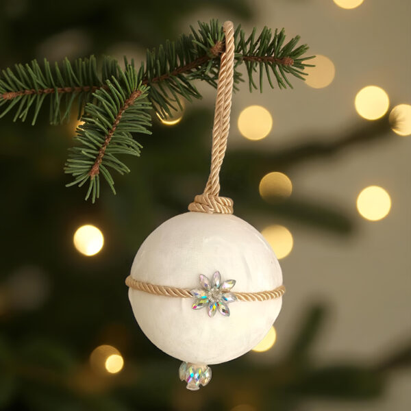 Boule de Noël "Éclat de Velours" - Strass et Élégance