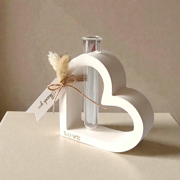 Le souffle du coeur - soliflore en plâtre