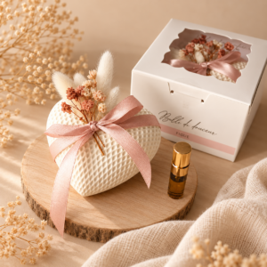 Bulle de douceur – coffret cœur parfumé en plâtre fait main ARTIS-ÂME