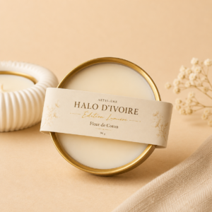 Recharge Halo d'Ivoire – Bougie parfumée artisanale en cire végétale pour Halo d'Ivoire Édition Lumière – ARTIS-ÂME